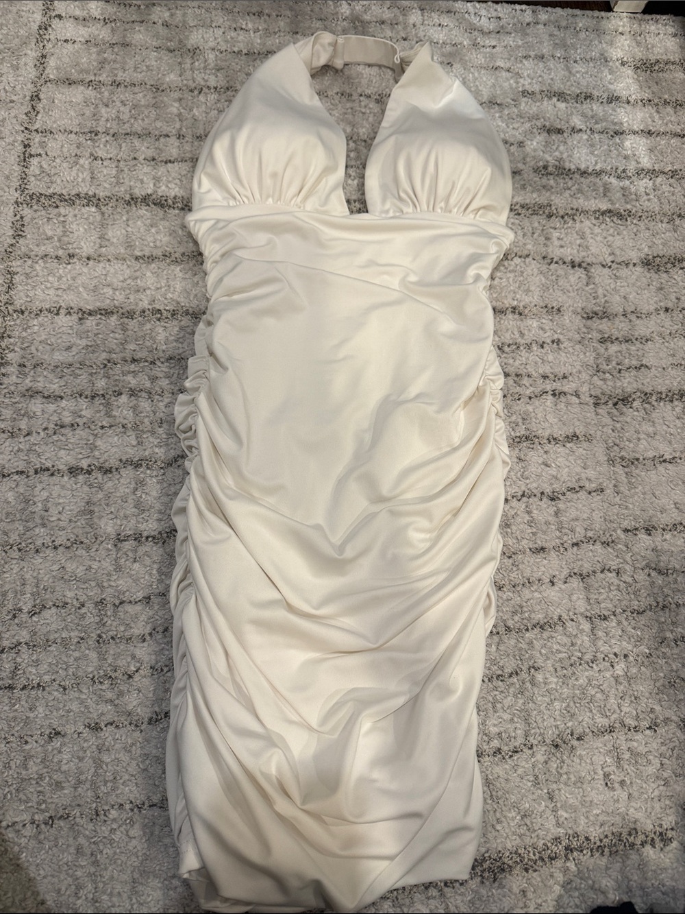 Princess Polly Ivory Strapless Ruched Bodycon Dress